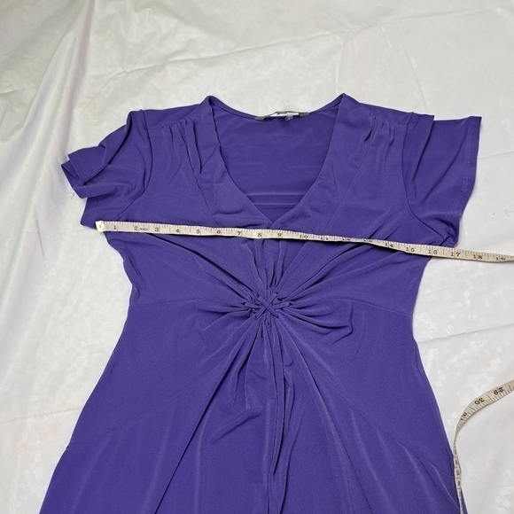 Daisy Fuentes Purple Twist Knot Top Short Sleeve - Picture 7 of 10